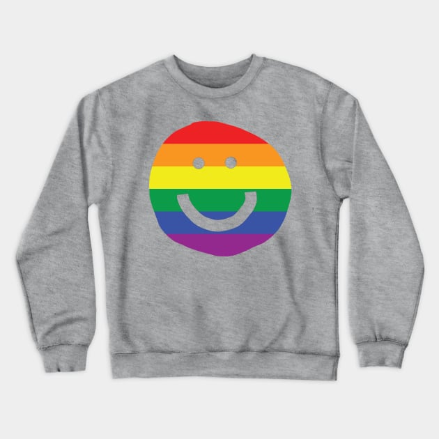 Pride Transparent Smiley Face Crewneck Sweatshirt by ellenhenryart
